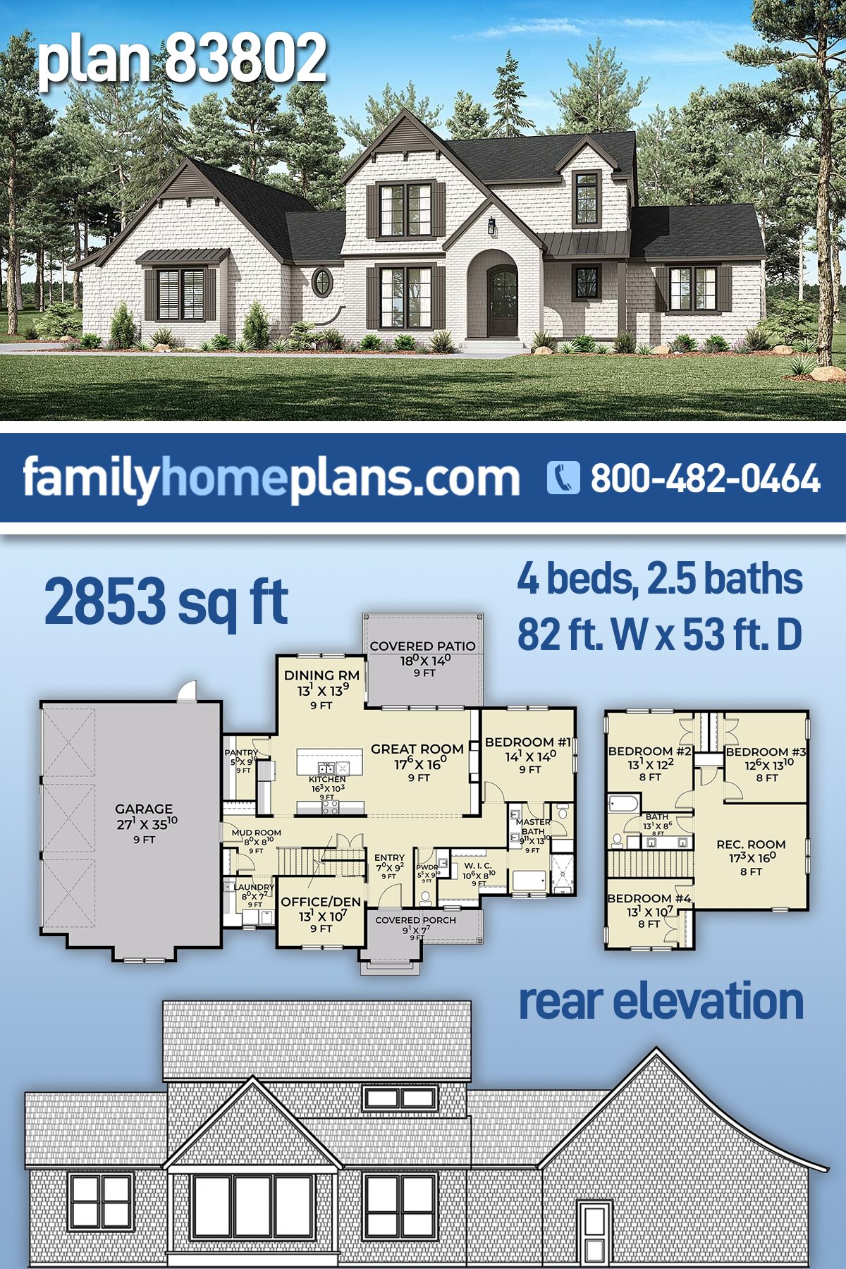 House Plan 83802