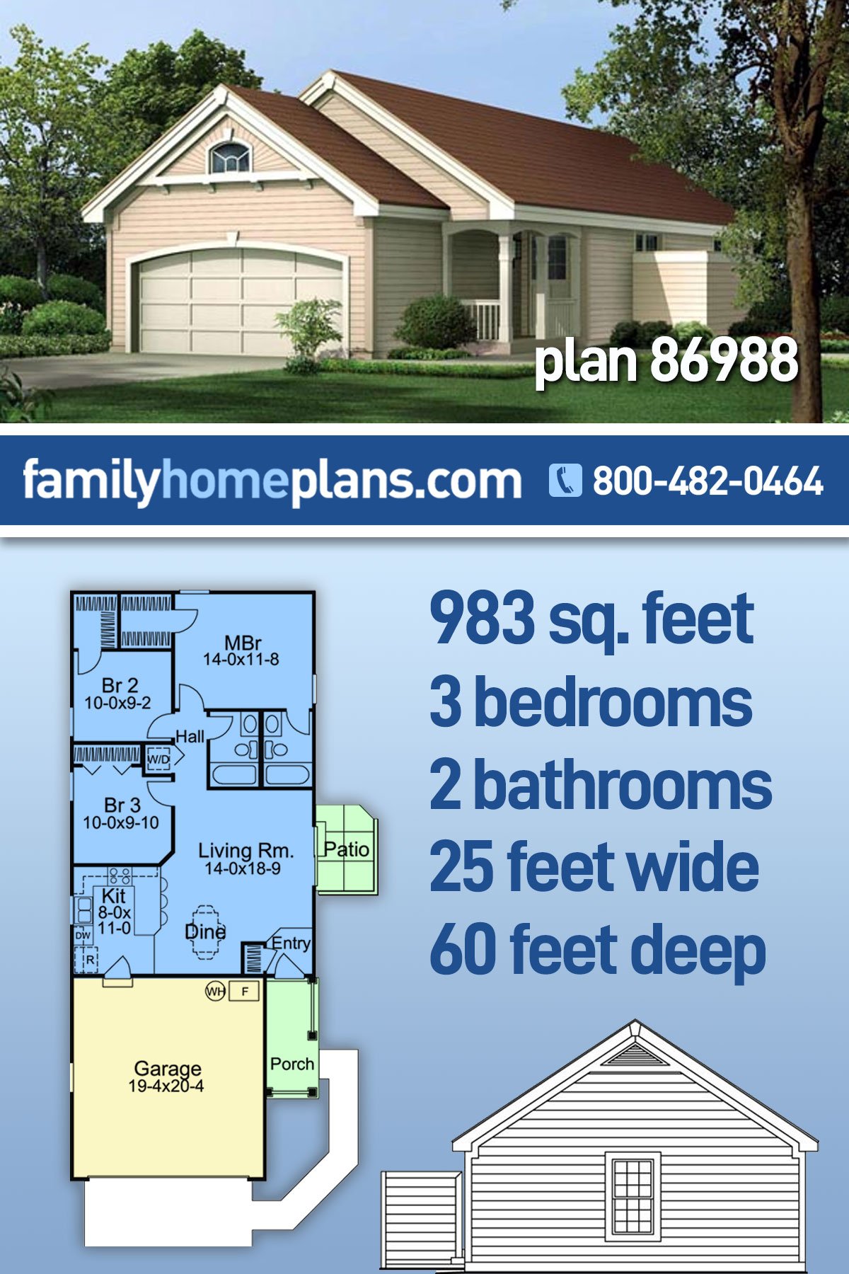 House Plan 86988