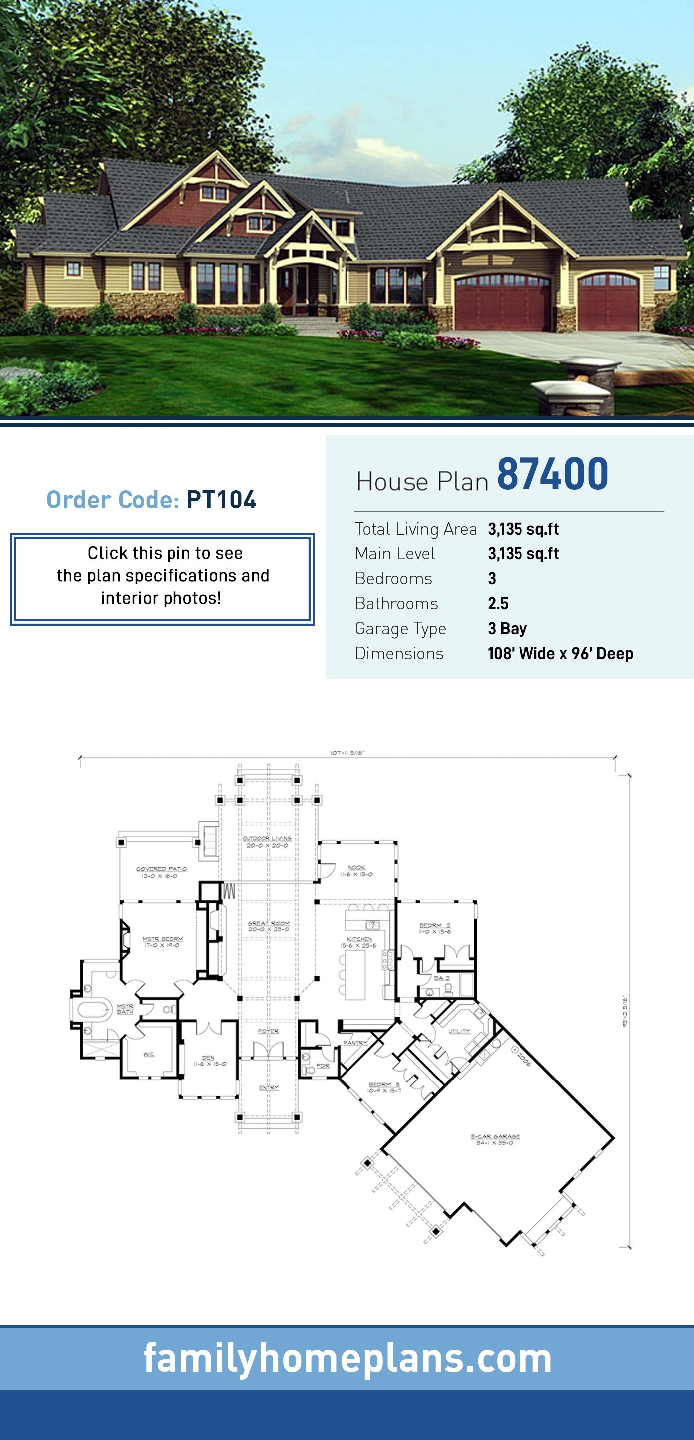 House Plan 87400