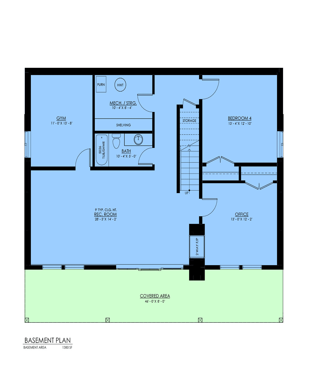 House Plan 100102 Lower Level