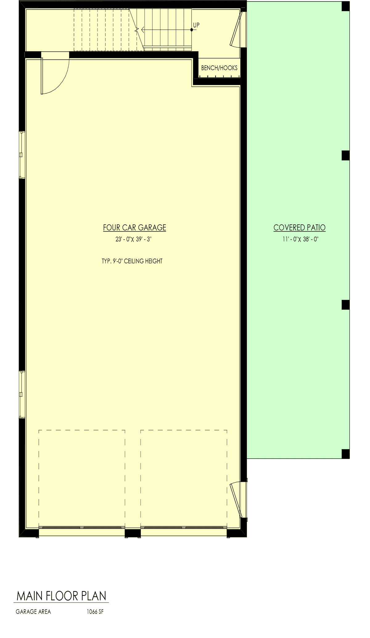 Garage-Living Plan 100104 Level One