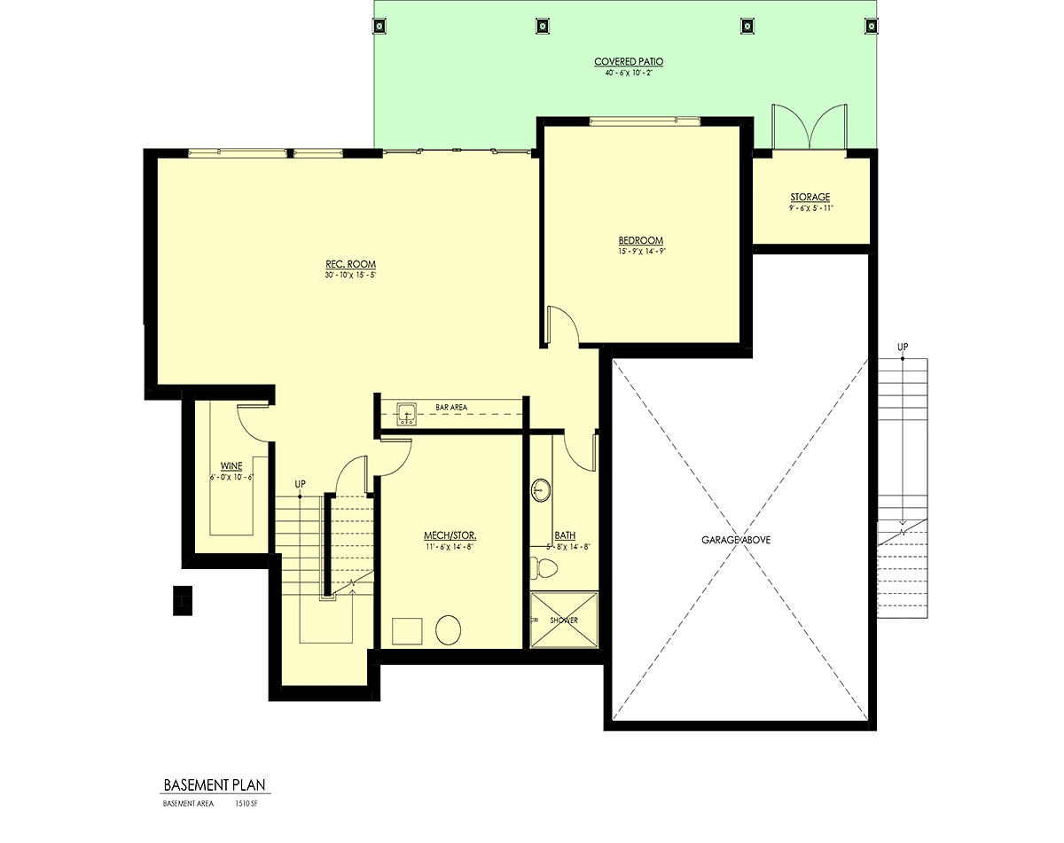 House Plan 100113 Lower Level