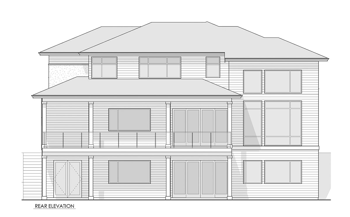 House Plan 100113 Rear Elevation