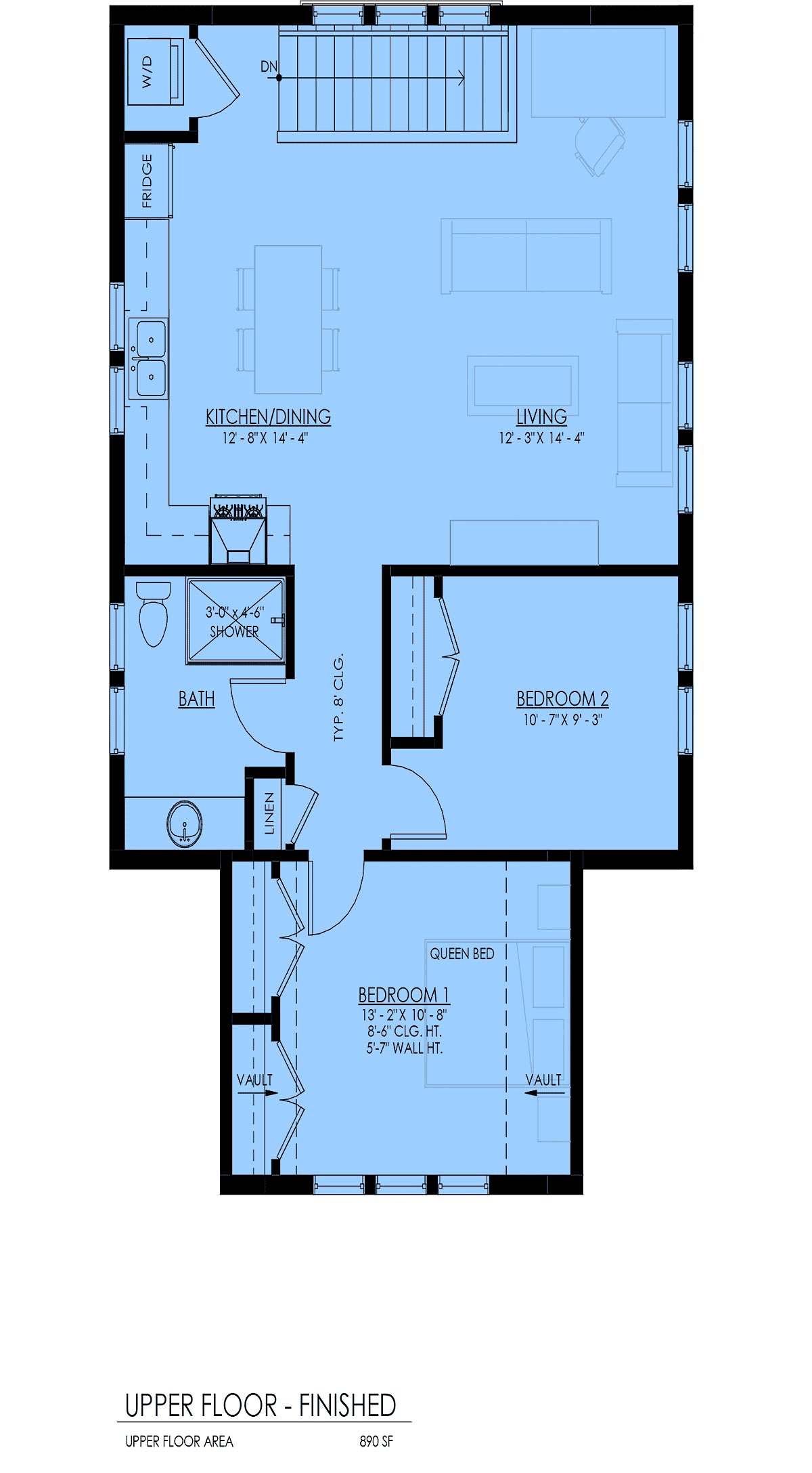Garage-Living Plan 100114 Level Two