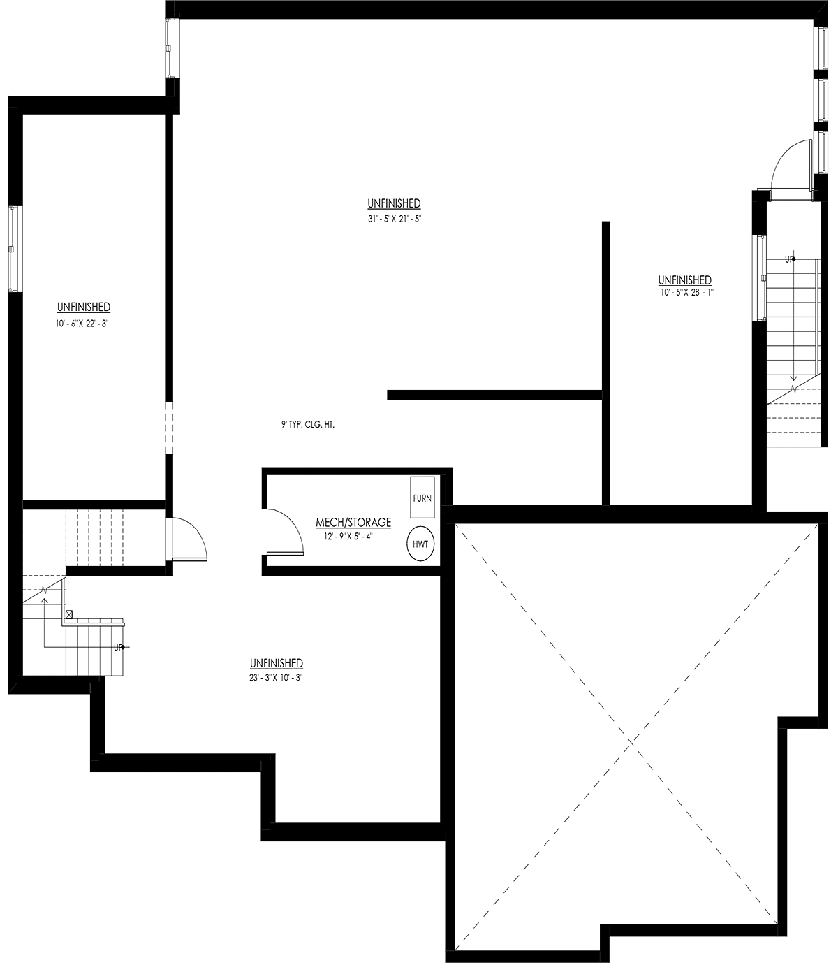 House Plan 100115 Lower Level