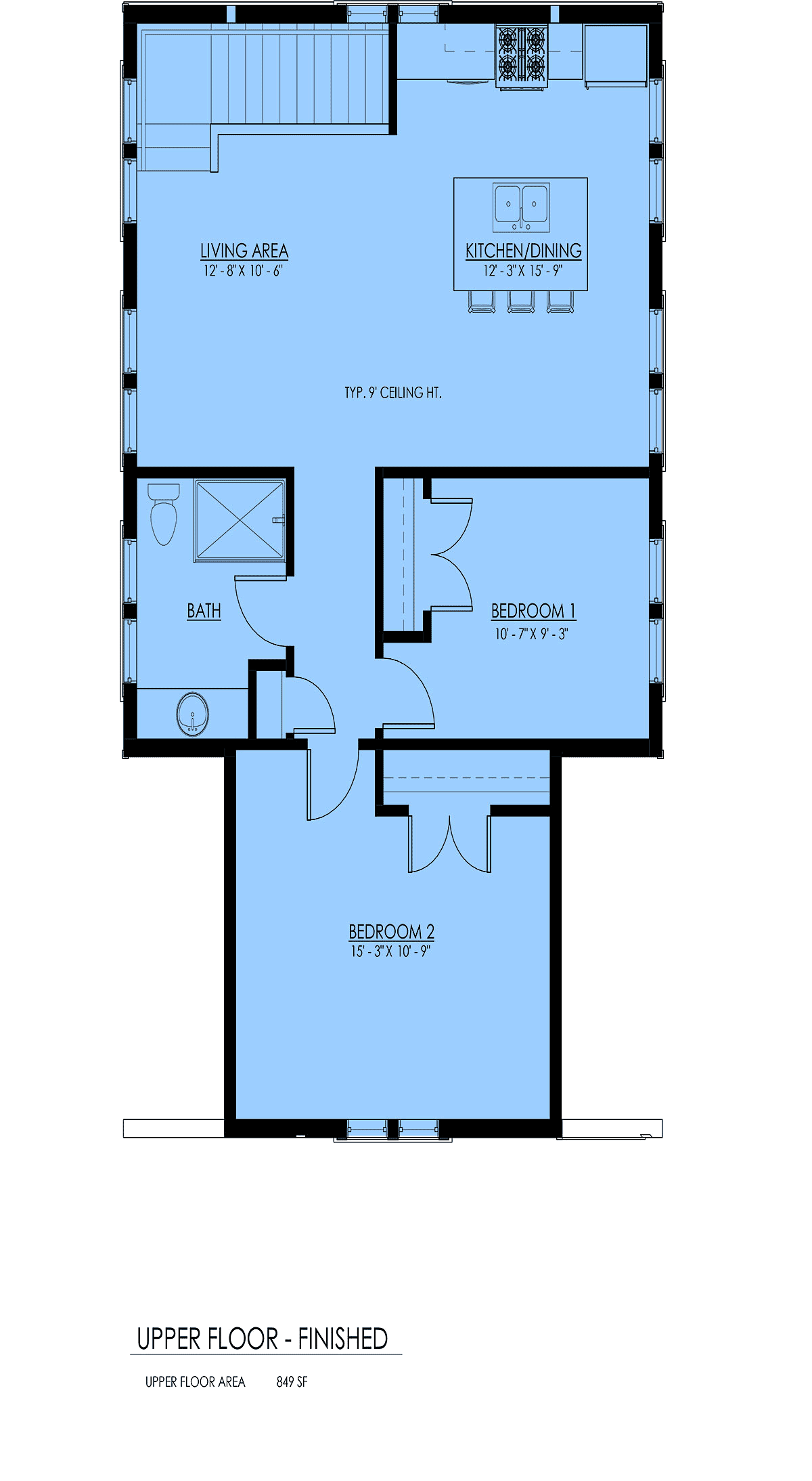 Garage-Living Plan 100116 Level Two