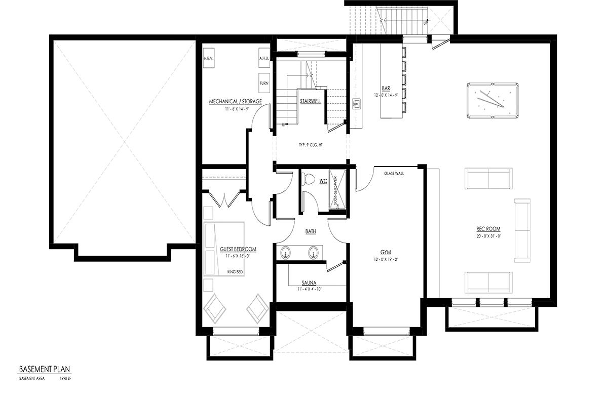 House Plan 100122 Lower Level