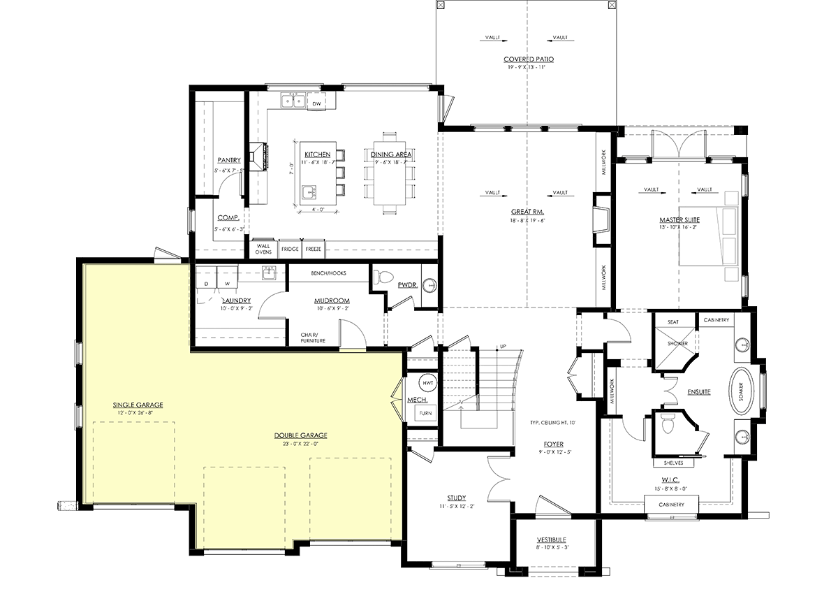 House Plan 100125 Alternate Level One