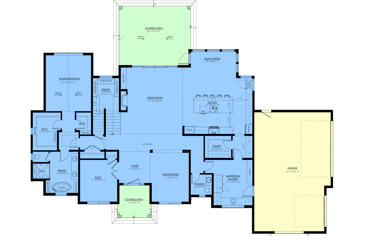 House Plan 100130 Level One