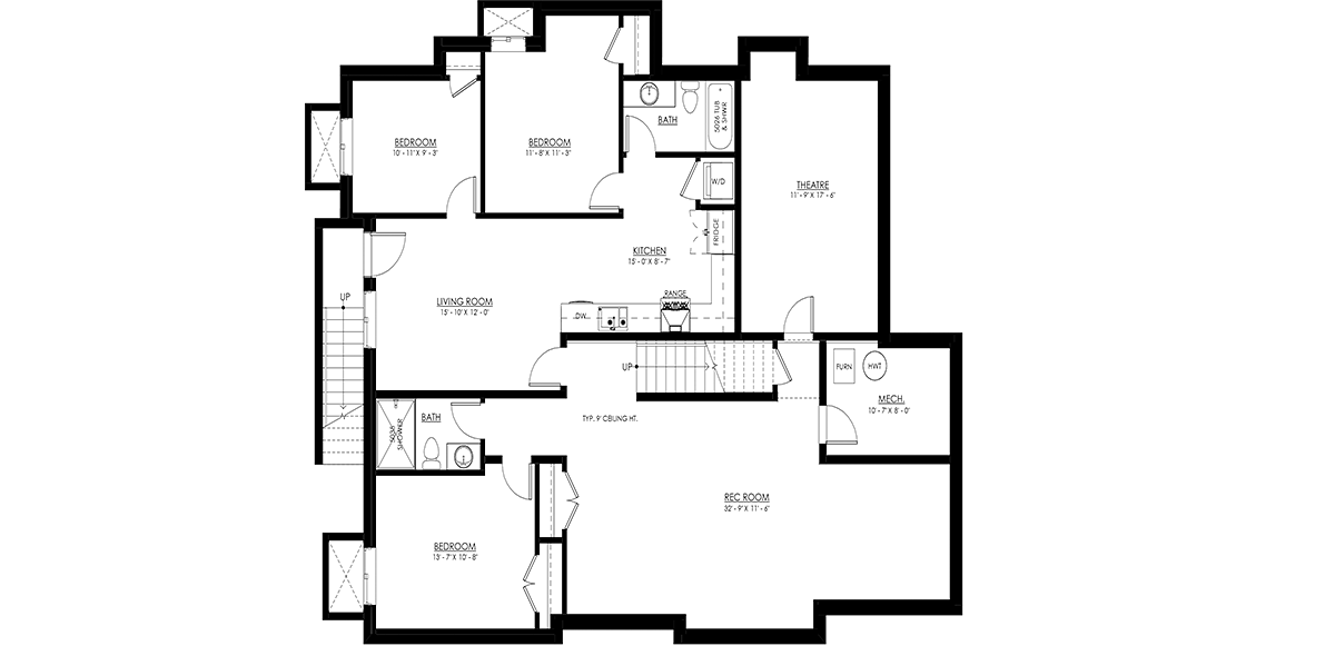 House Plan 100133 Lower Level