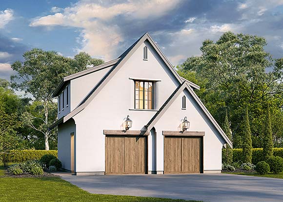 Garage-Living Plan 100136