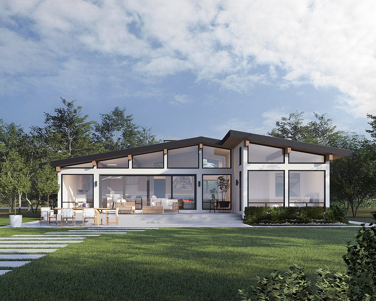 House Plan 100148 Rear Elevation