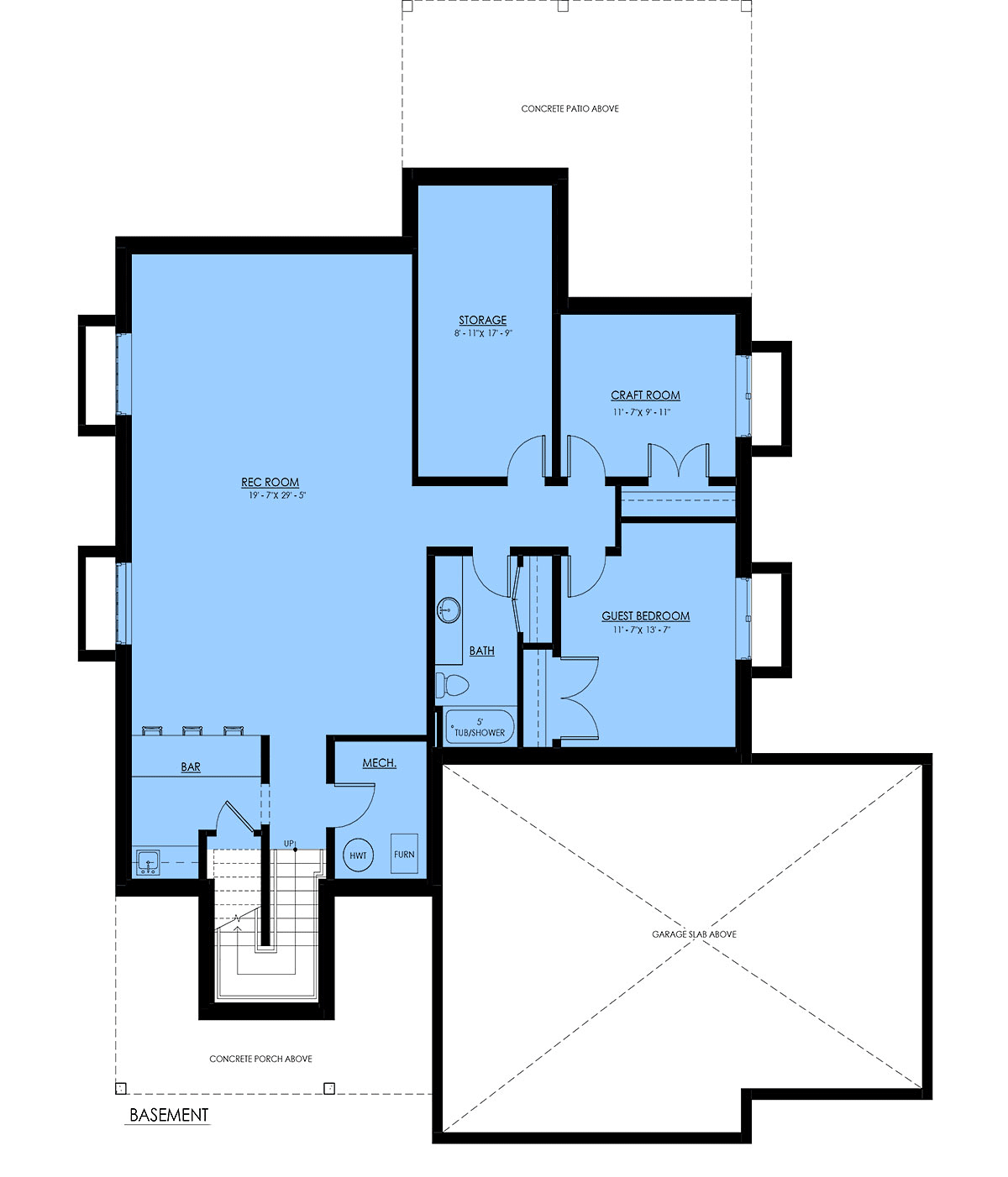 House Plan 100157 Lower Level