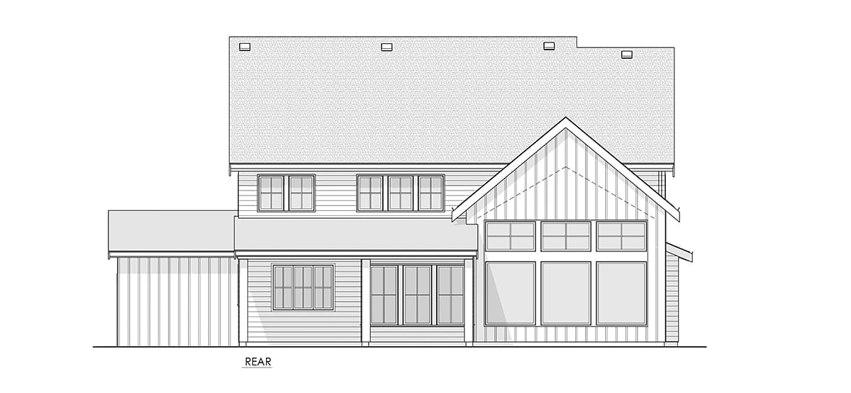 House Plan 100157 Rear Elevation