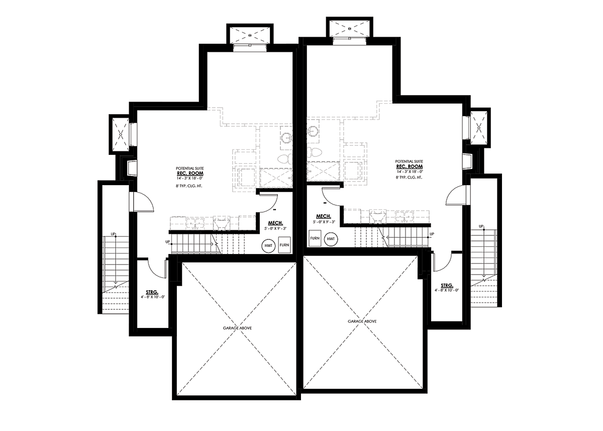 Multi-Family Plan 100158 Lower Level