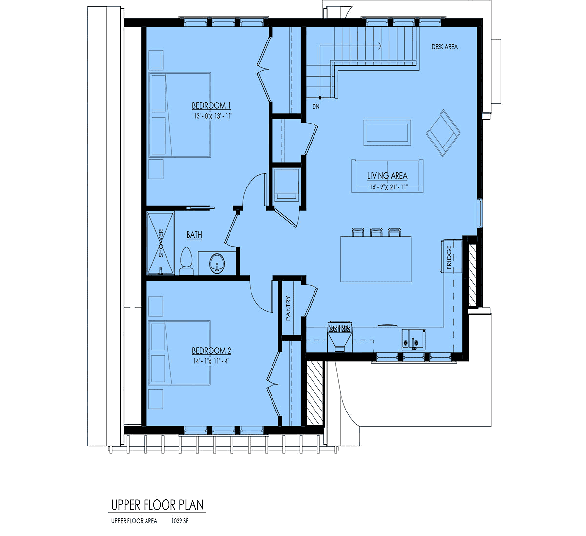 Garage-Living Plan 100166 Level Two