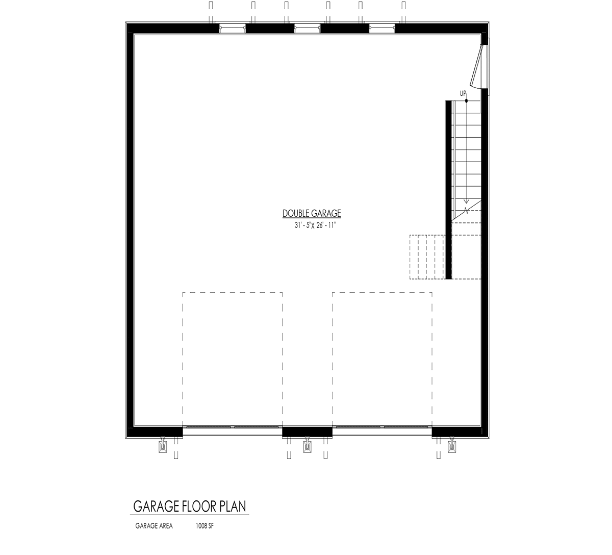 Garage Plan 100184 - 2 Car Garage Level One