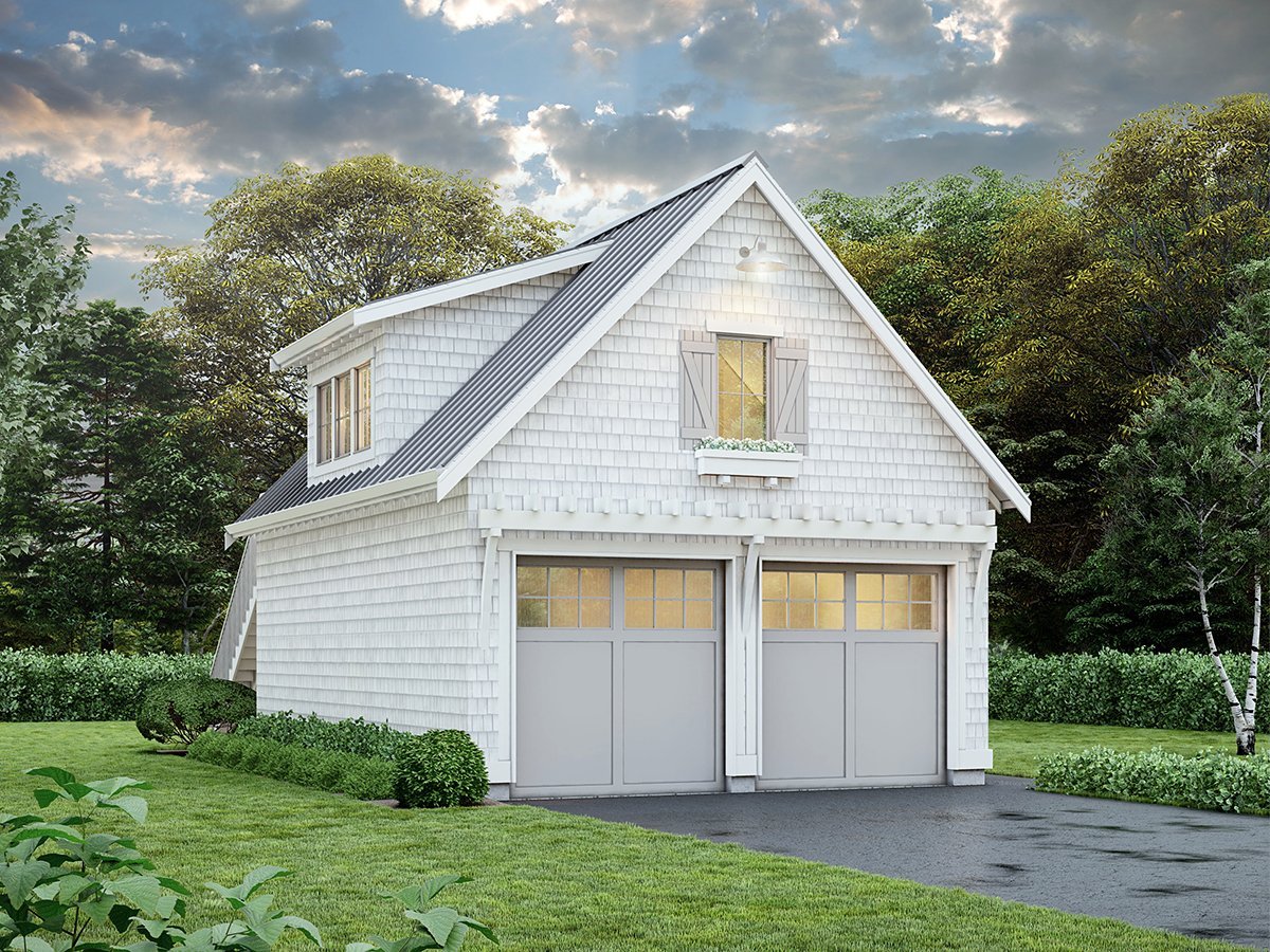 Garage-Living Plan 100188 Rear Elevation