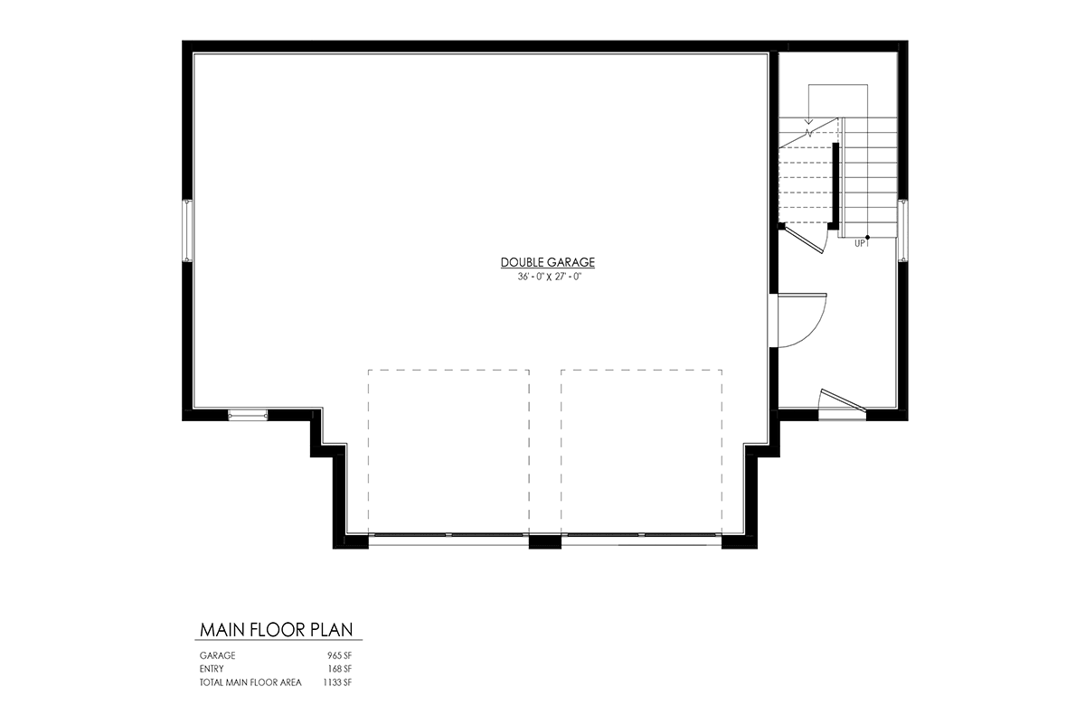 Garage-Living Plan 100189 Level One