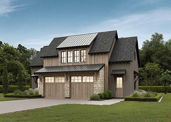 Garage-Living Plan 100189