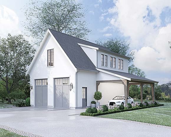 Garage-Living Plan 100192