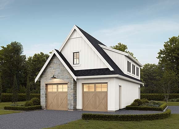 Garage-Living Plan 100195