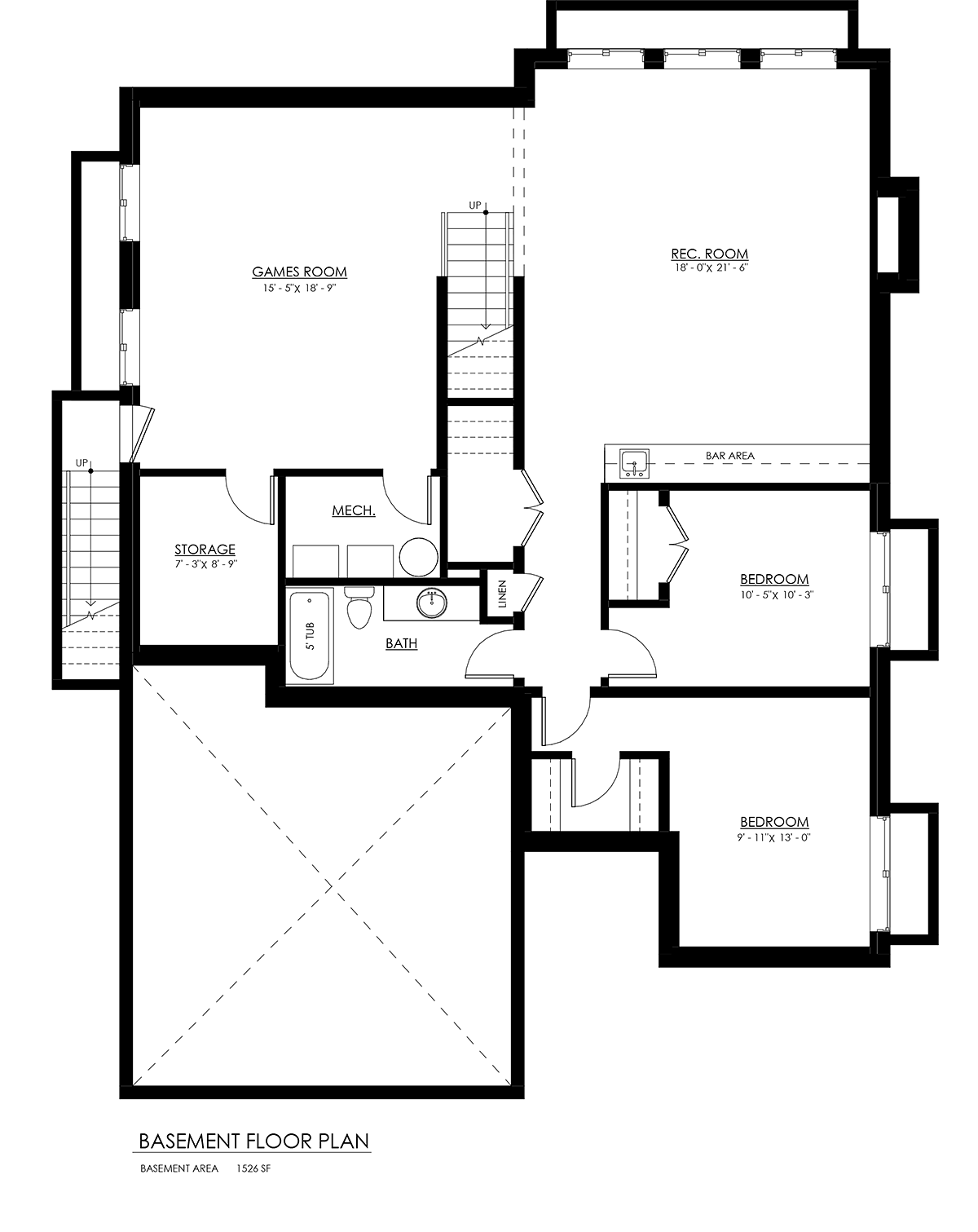 House Plan 100197 Lower Level