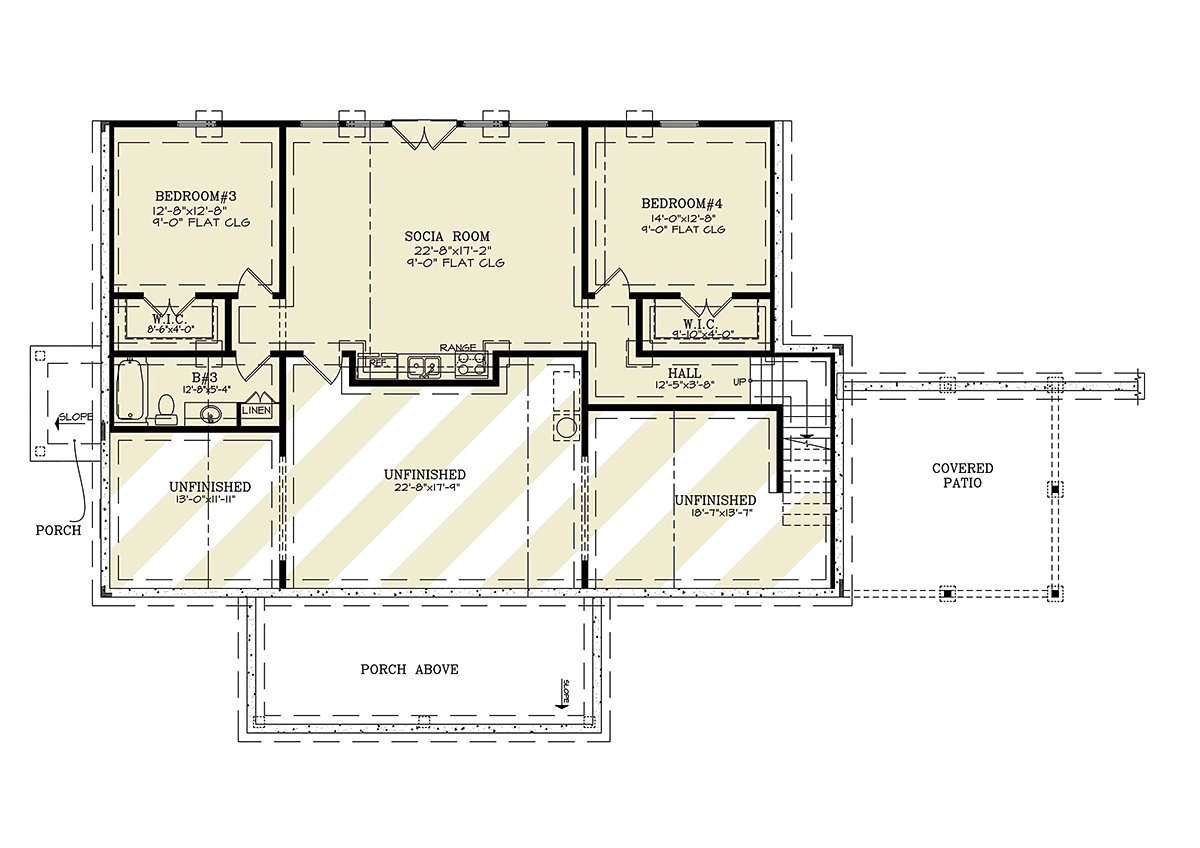 House Plan 100201 Lower Level