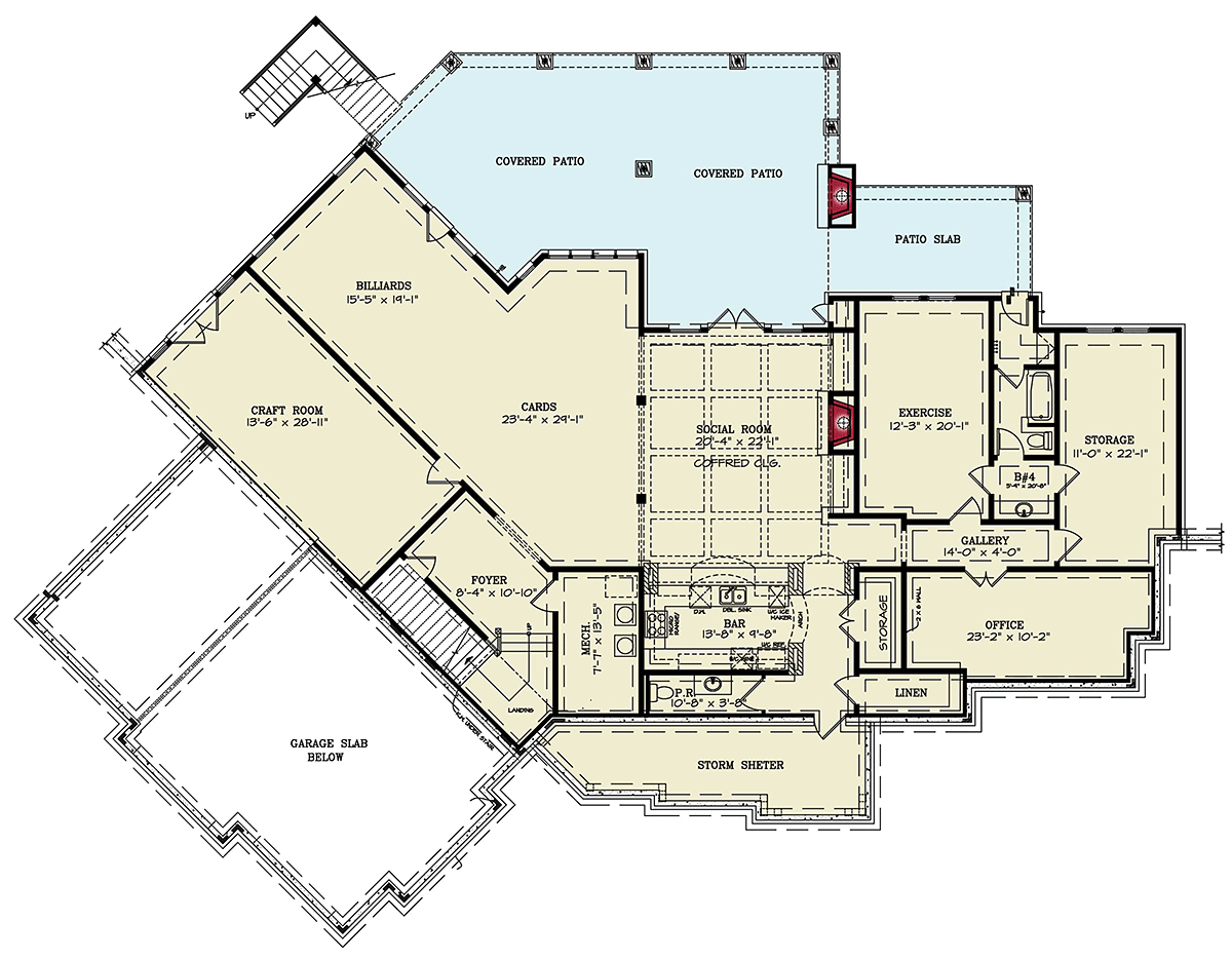 House Plan 100202 Lower Level