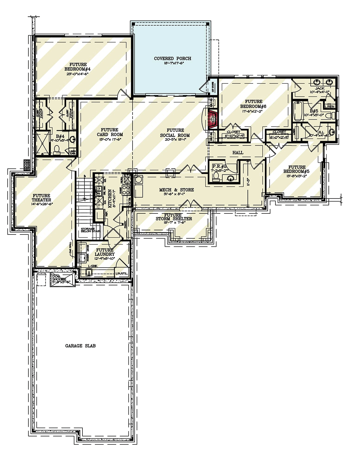 House Plan 100206 Lower Level