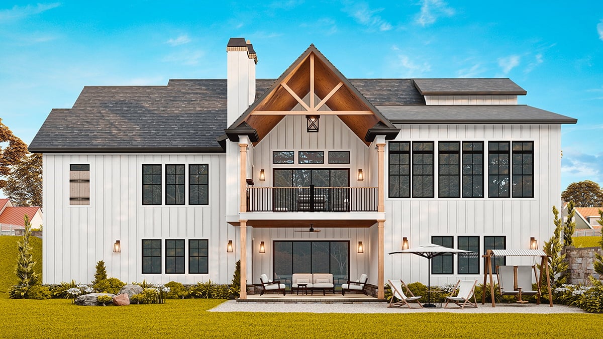 House Plan 100206 Rear Elevation