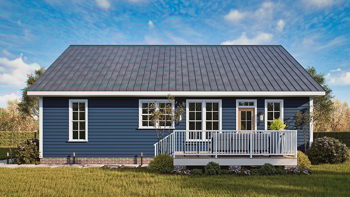 House Plan 100210 Rear Elevation
