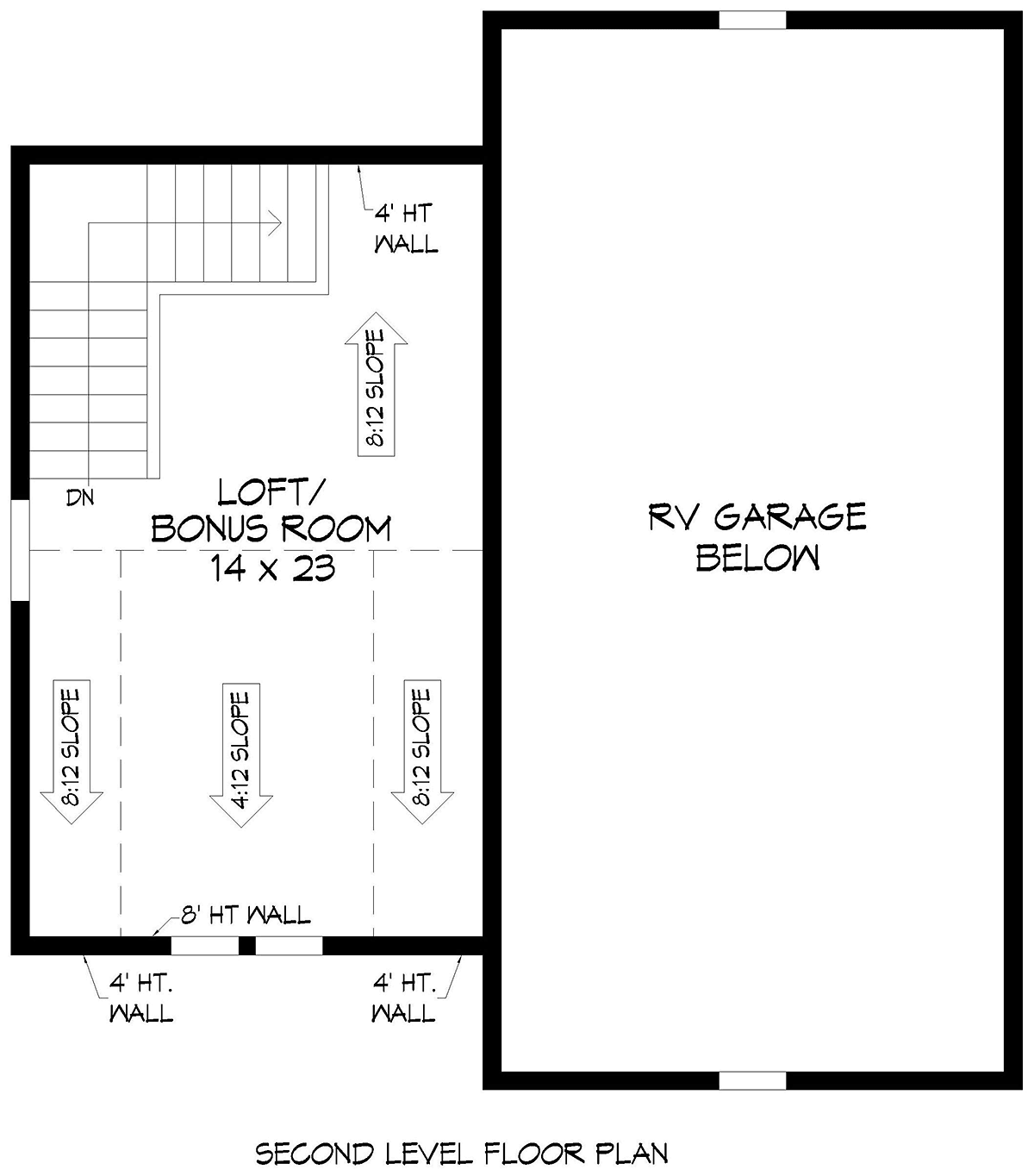 Garage Plan 100301 - 2 Car Garage Apartment Level Two