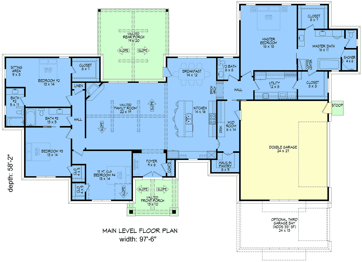 House Plan 100306 Level One
