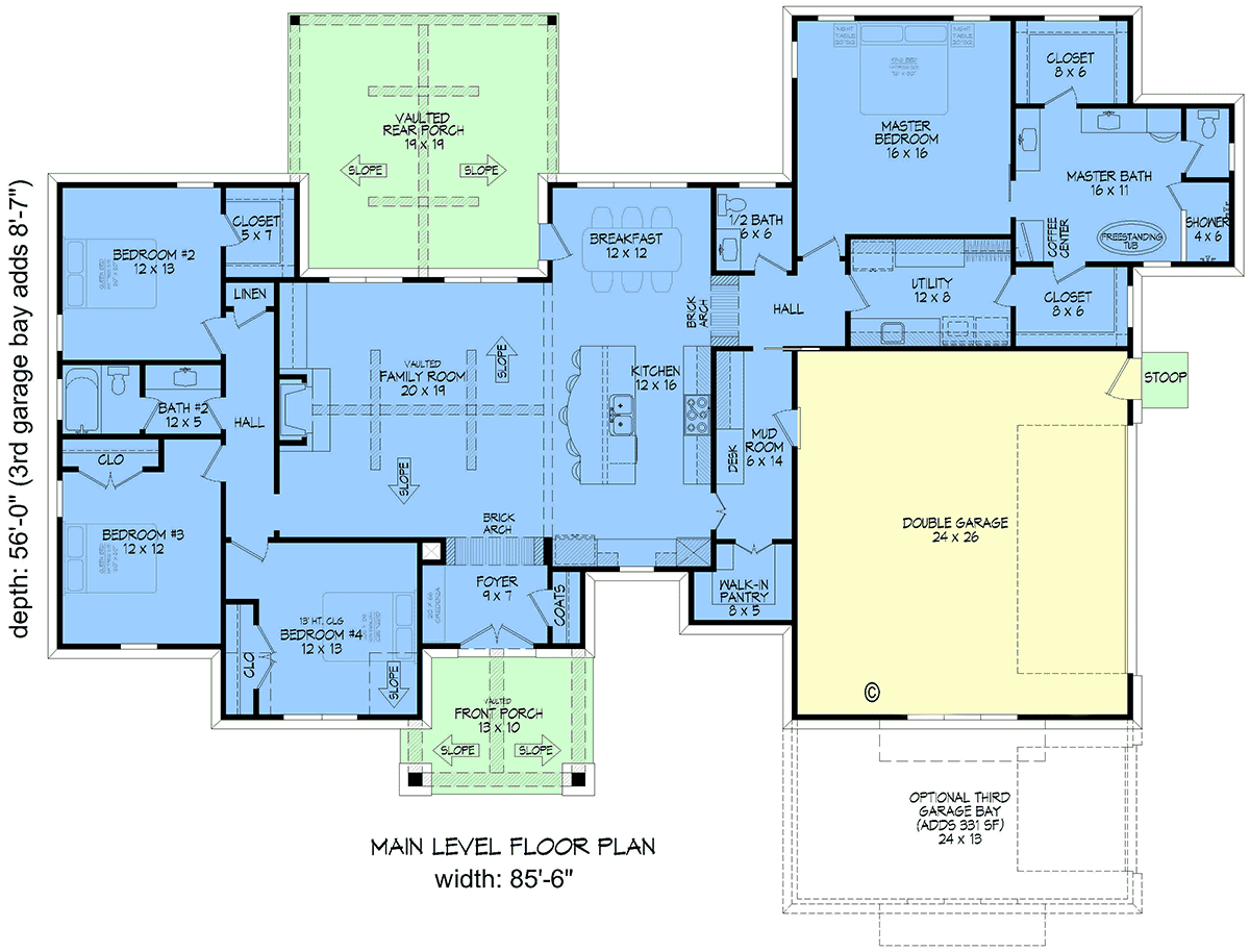 House Plan 100309 Level One