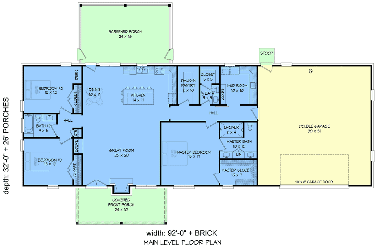 House Plan 100312 Level One