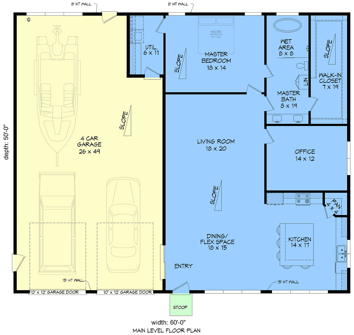 Garage-Living Plan 100315 Level One