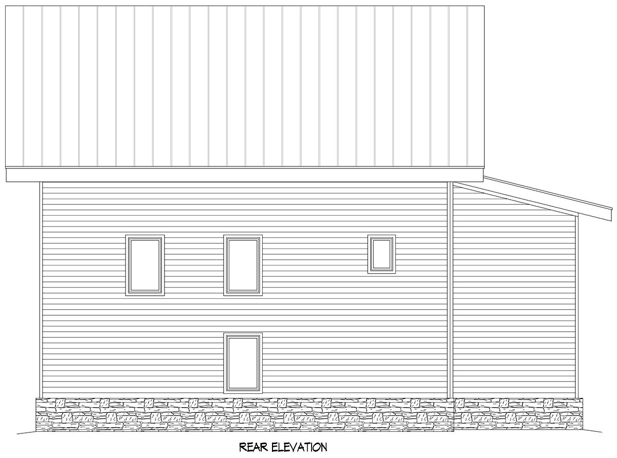 House Plan 100324 Rear Elevation