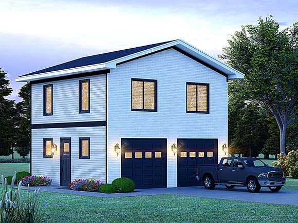 Garage-Living Plan 100335
