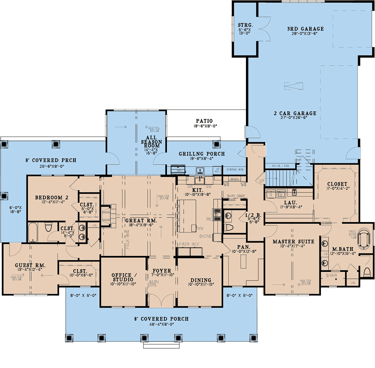House Plan 100400 Level One