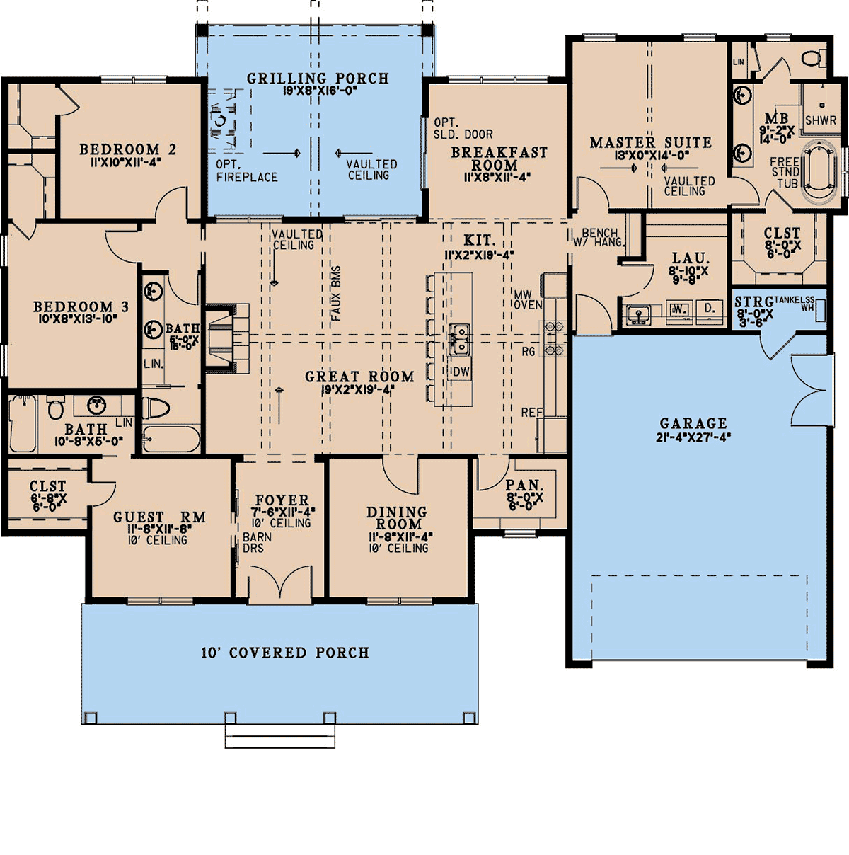 House Plan 100404 Level One