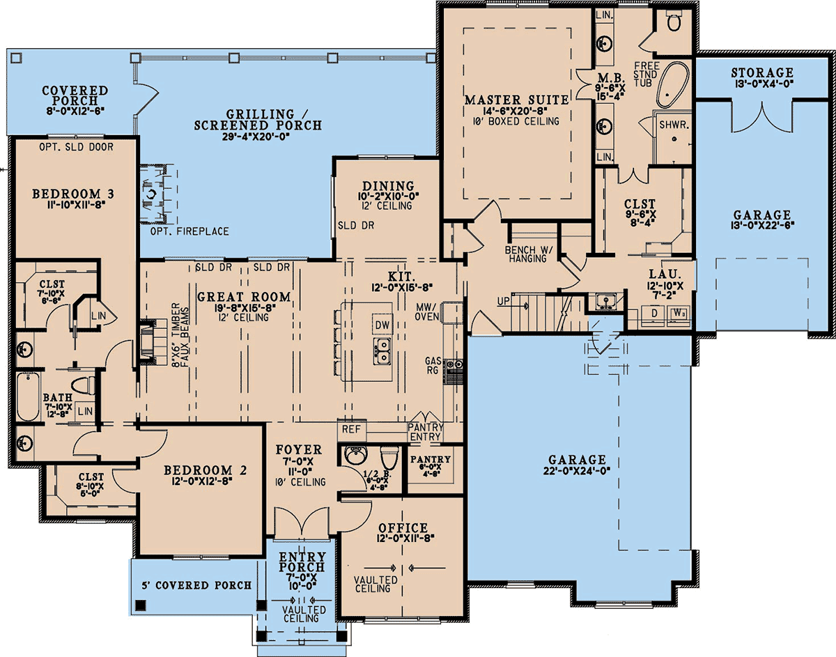 House Plan 100406 Level One