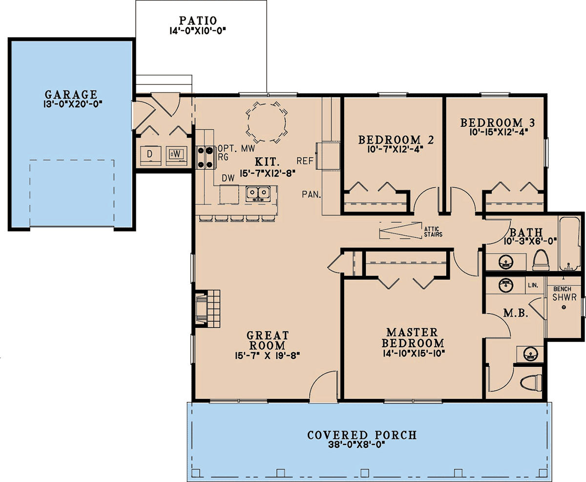 House Plan 100407 Level One