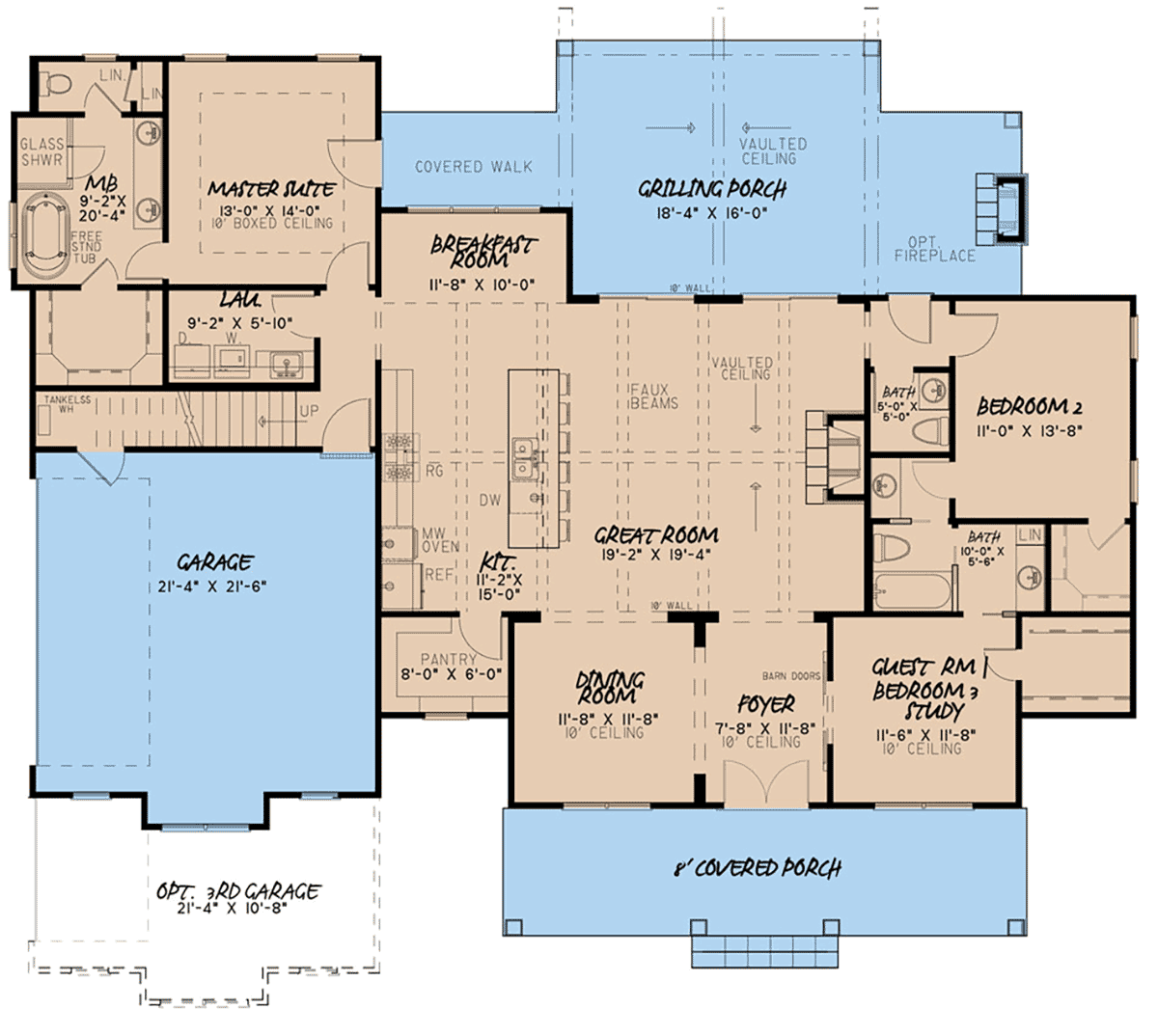 House Plan 100410 Level One