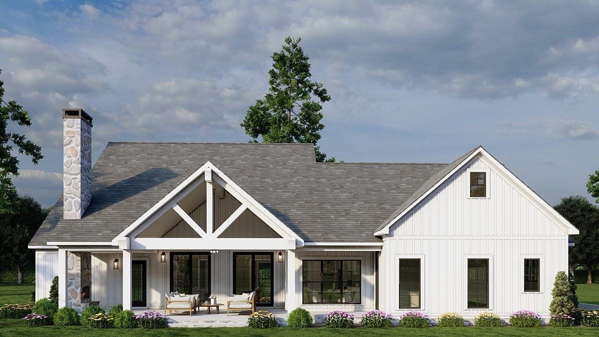House Plan 100410 Rear Elevation