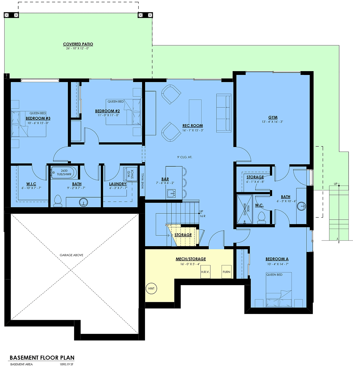 House Plan 100500 Lower Level