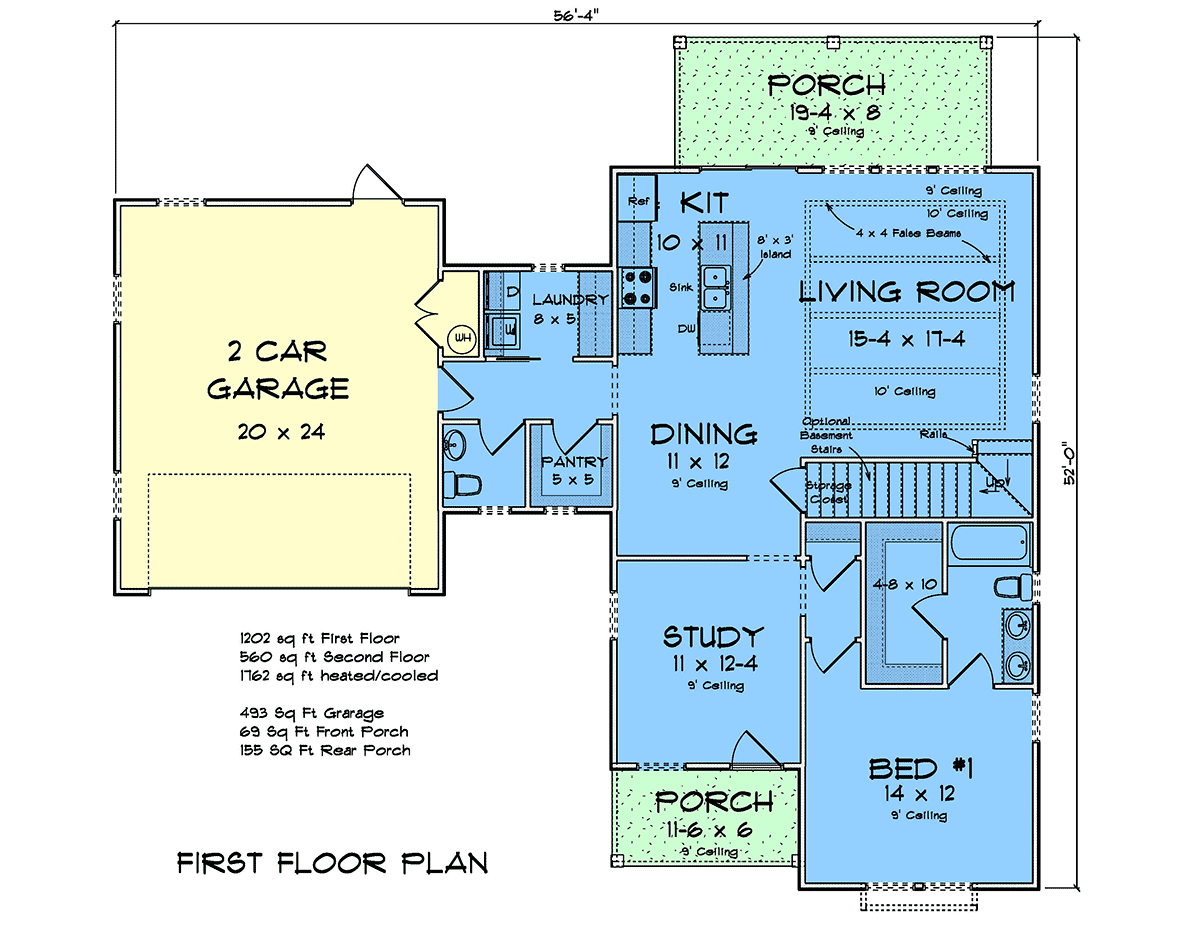 House Plan 100600 Level One