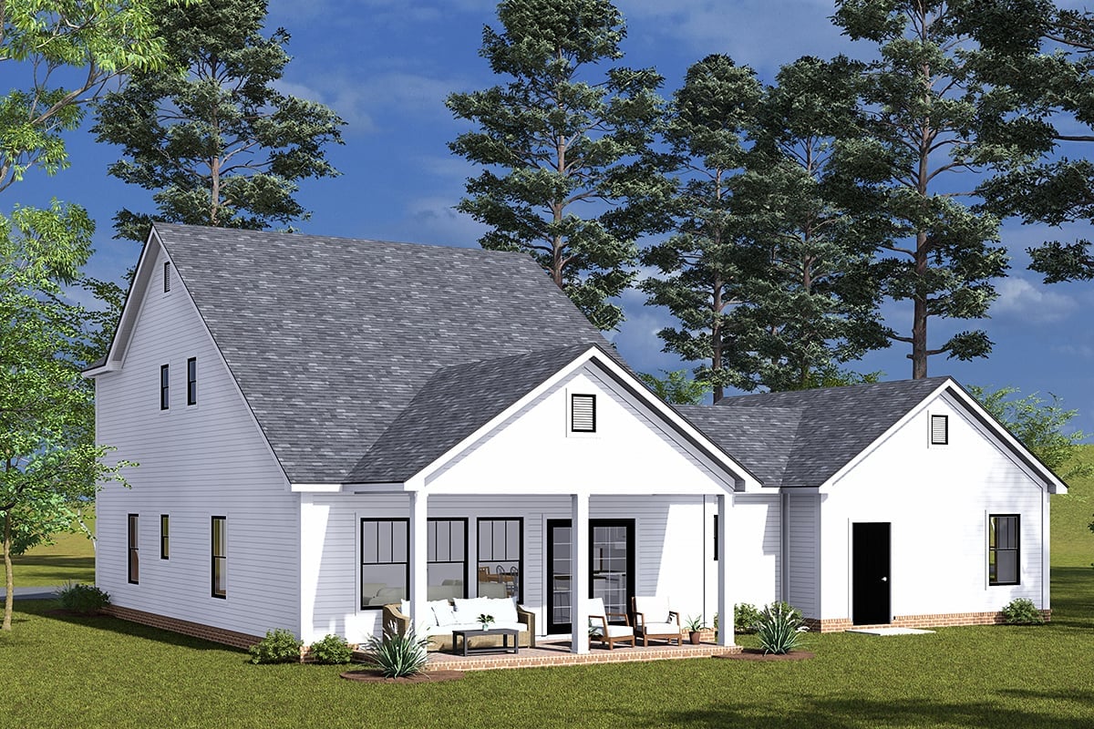 House Plan 100600 Rear Elevation