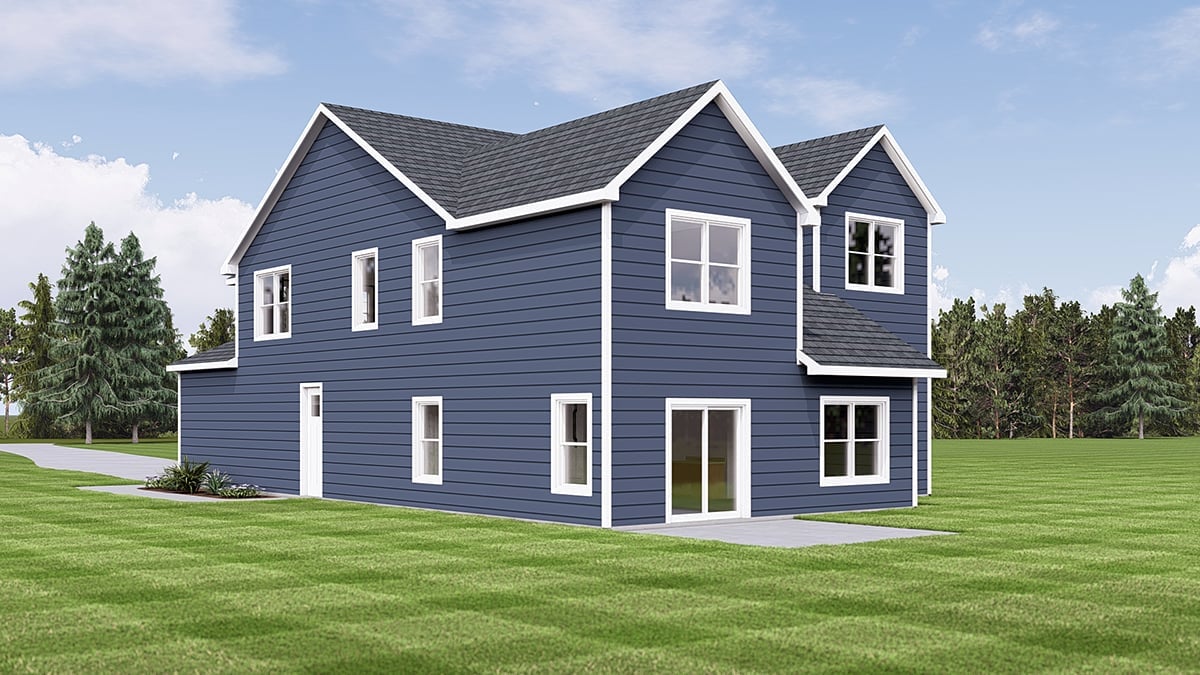 House Plan 100700 Rear Elevation