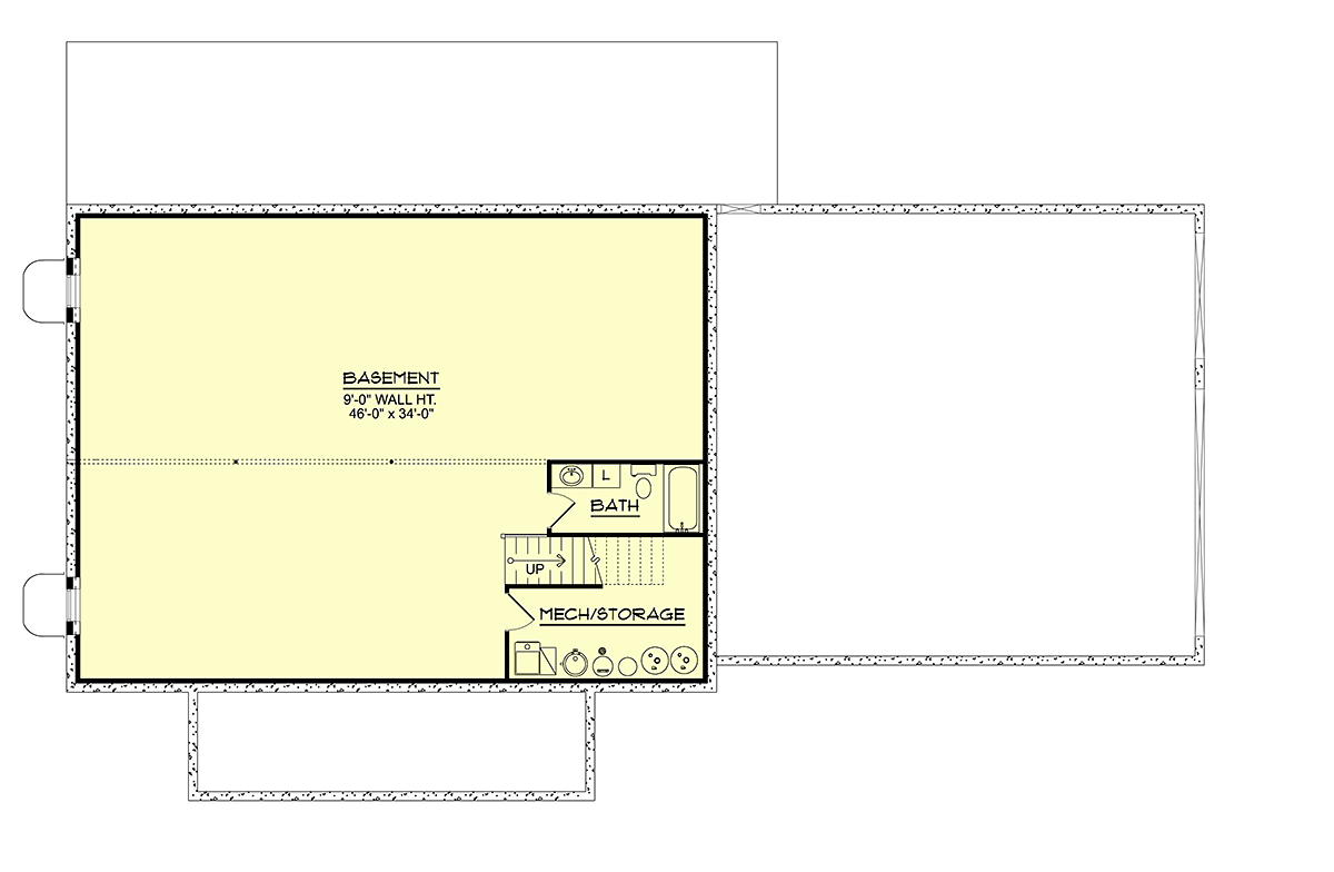 House Plan 100701 Lower Level